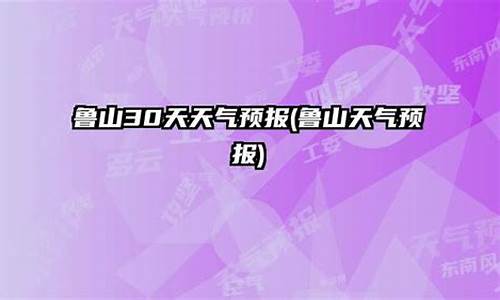 鲁山天气预报30天查询_鲁山天气预报30天最新