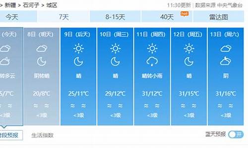 石河子市天气预报40天_石河子市天气预报